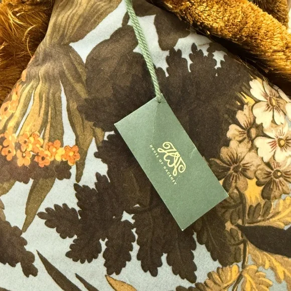 NWT HOUSE OF HACKNEY - LIMERENCE MEDIUM FRINGED VELVET CUSHION, SKY - Set of 2 - Picture 5 of 5